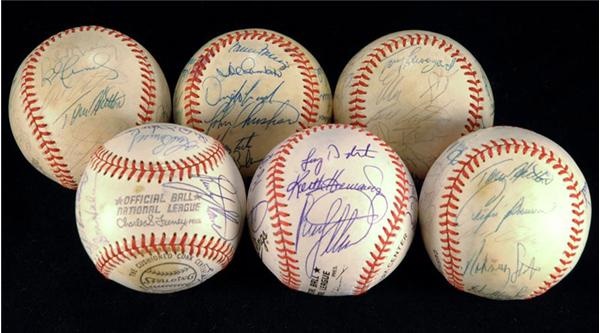 Autographs Baseball - Mets and Expos Team Signed Baseballs (6)