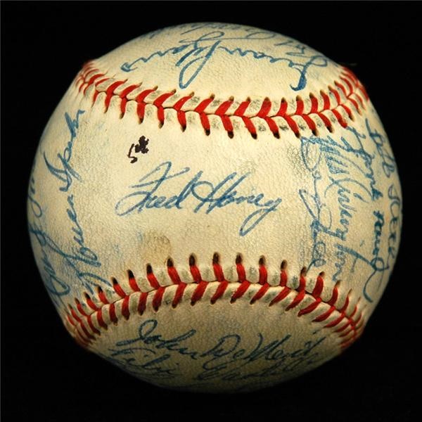 Autographs Baseball - 1957 World Champion Milwaukee Braves Team Signed Baseball