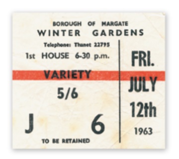 The Beatles - July 12, 1963 Ticket