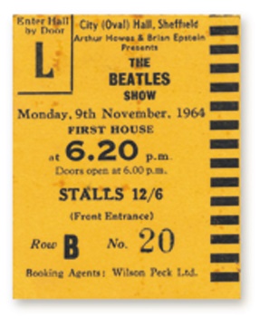 The Beatles - November 9, 1964 Ticket
