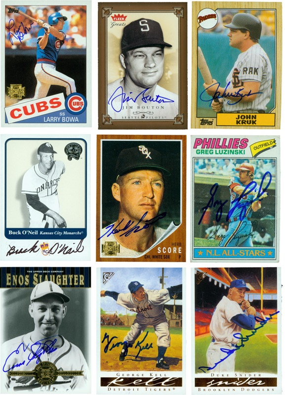 Autographs Baseball - 124 Signed Baseball Card Collection