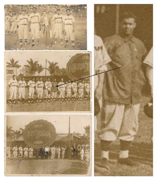 Cuban Sports Memorabilia - 1946 Roy Campanella Mexican League Photographs (3)