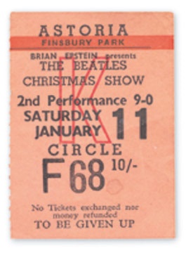 The Beatles - January 11. 1964 Ticket
