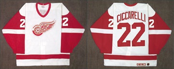 WHA - 1996 Dino Ciccarelli Detroit Red Wings Game Worn Jersey