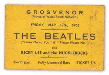 The Beatles - May 17, 1963 Ticket