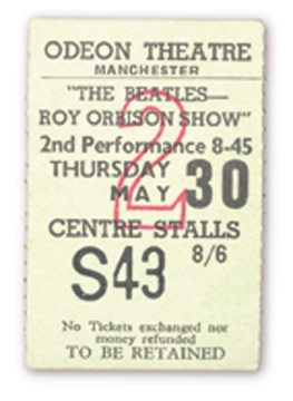 The Beatles - May 30, 1963 Ticket