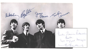 The Beatles - The Beatles Paul McCartney Signed Postcard