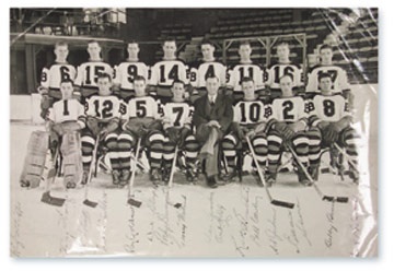 WHA - 1937-38 Boston Bruins Team Signed Photograph from the Shore Collection (9x14")