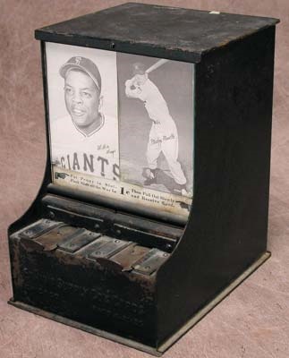 Sports Cards - 1950's Exhibit Card Machine with Mantle & Mays