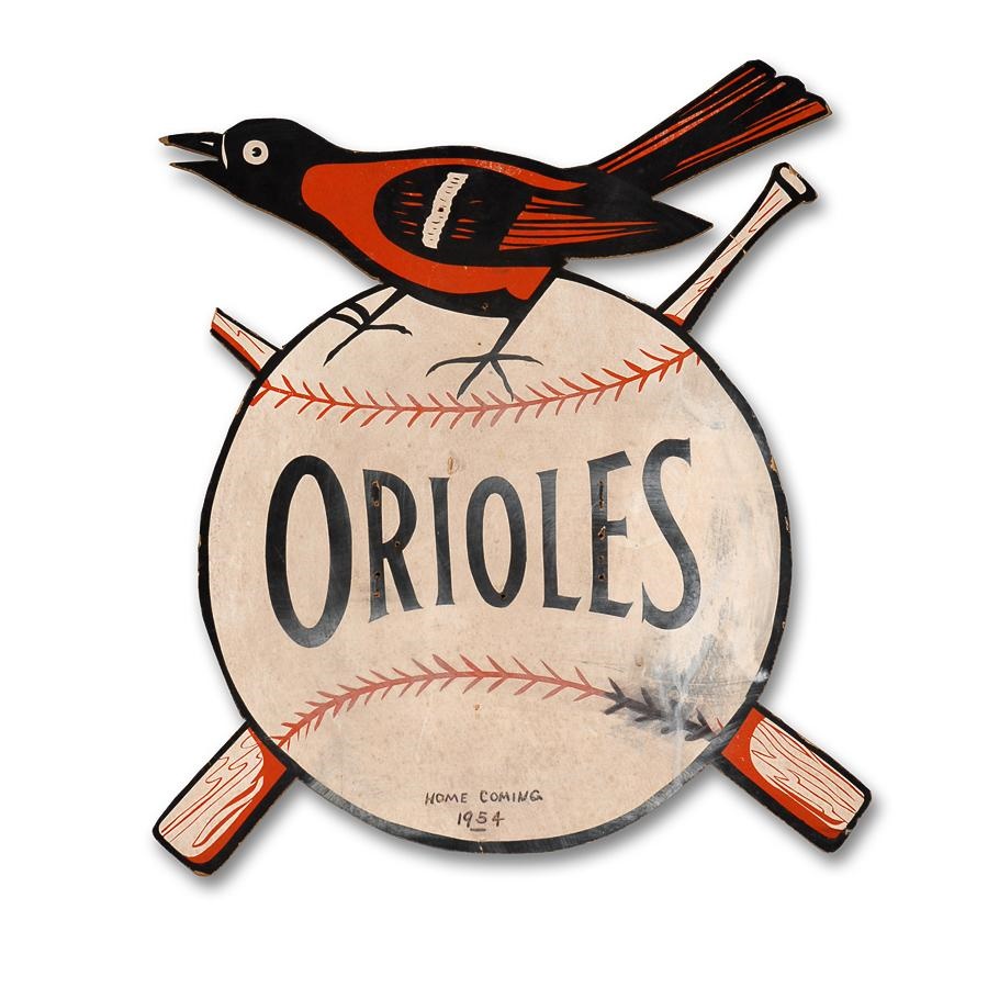 Sports Fine Art - 1954 Baltimore Orioles Home Coming Sign