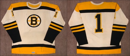 Hockey Sweaters - 1960's Ed Johnston Boston Bruins Game Worn Jersey