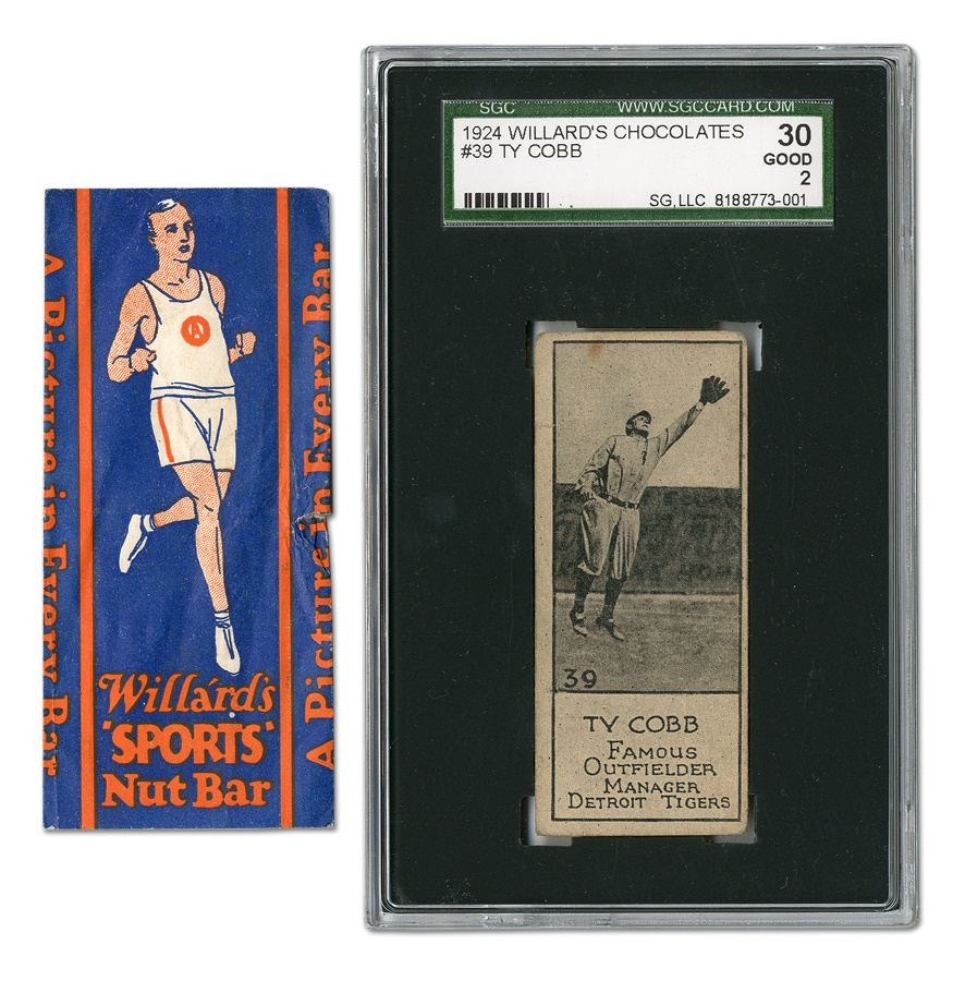 Sports and Non Sports Cards - 1924 Willard's Chocolate's #39 Ty Cobb with Wrapper