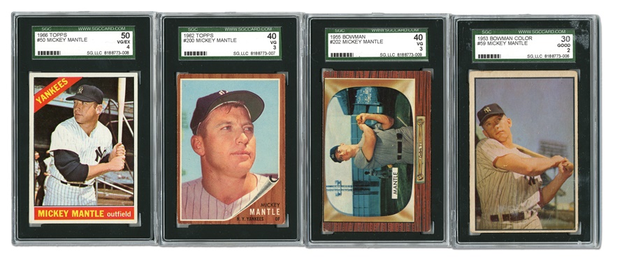 Sports and Non Sports Cards - Mickey Mantle Vintage Collection, 1953 to 1969 (23 Cards)