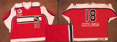 Hockey Sweaters - 2000 Sandis Ozolinsh NHL All Star Game Worn Jersey