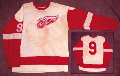 Hockey Sweaters - 1960's Gordie Howe Detroit Red Wings Game Worn Jersey
