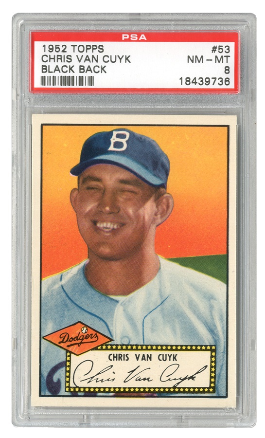 Sports and Non Sports Cards - 1952 Topps #53 Chris Van Cuyk PSA NM-MT 8