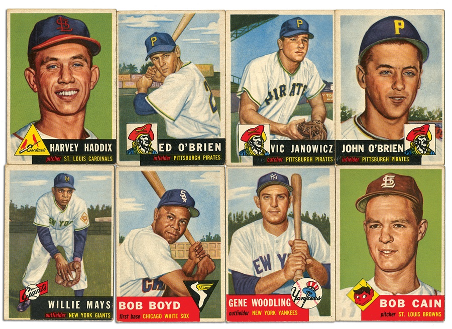 Sports and Non Sports Cards - 1953 Topps Baseball High Numbers Complete Set #221-280 (50+)