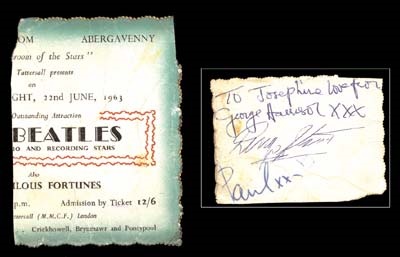 The Beatles - June 22, 1963 Ticket