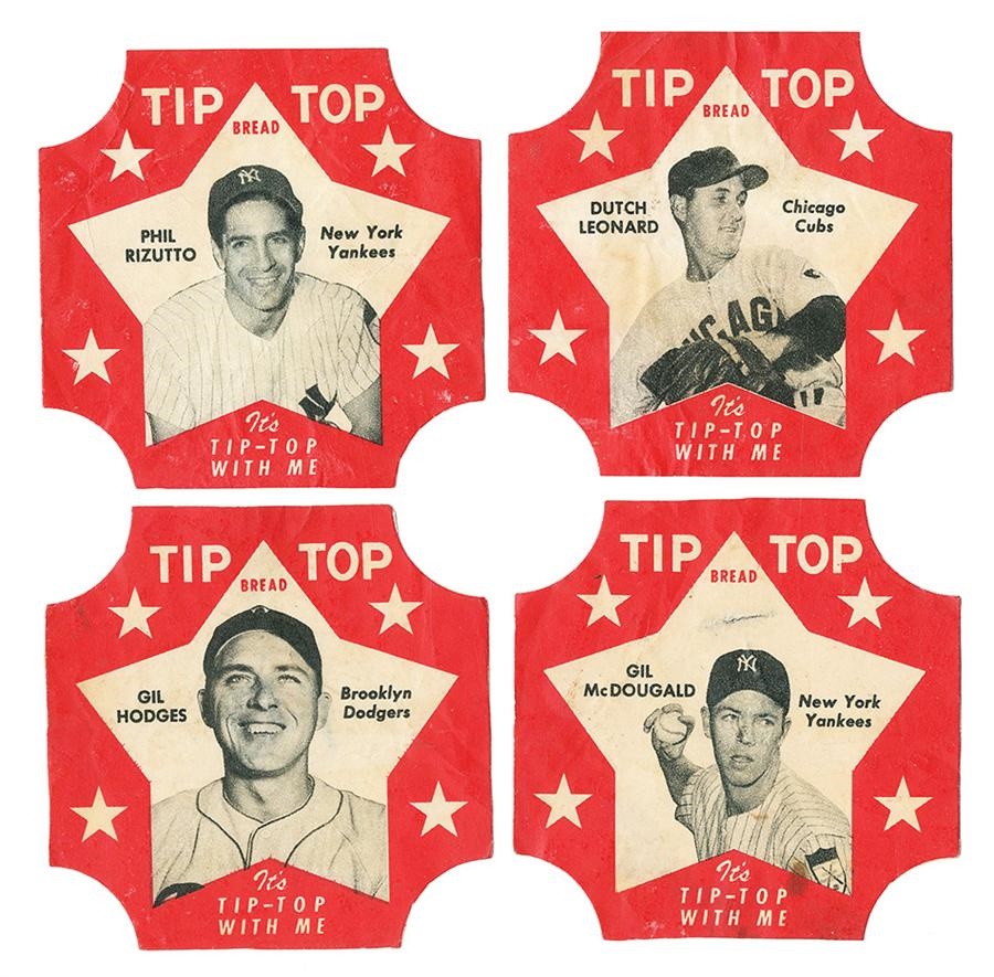 Sports and Non Sports Cards - 1952 Tip Top Bread Labels (4)