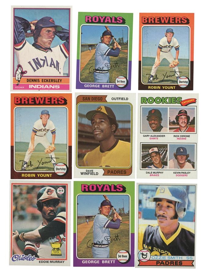 Sports and Non Sports Cards - 1974-1980 Topps Baseball Card Set Collection Including 1975 Mini (10)