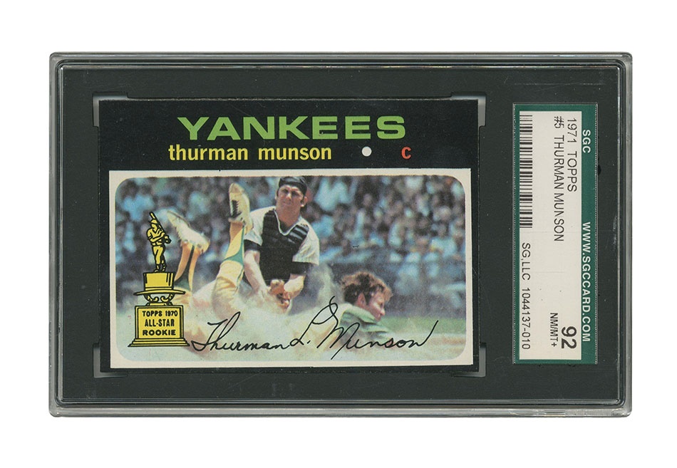 Sports and Non Sports Cards - 1971 Topps Thurman Munson #5 SGC 92 NM-MT + 8.5