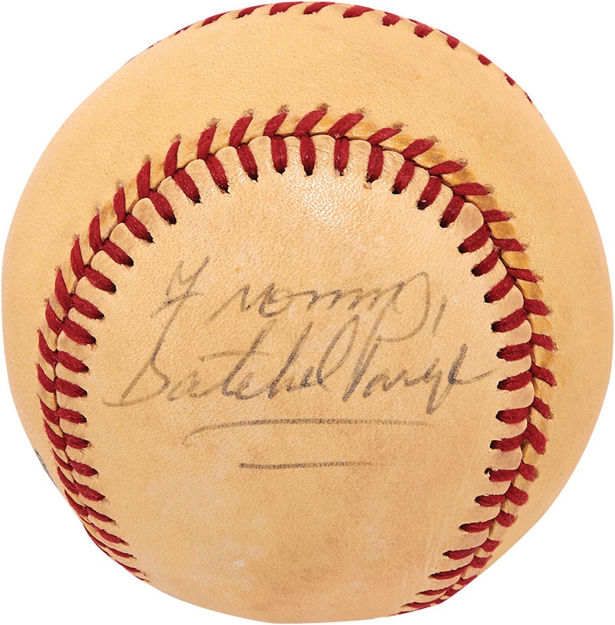Negro League, Latin, Japanese & International Base - Satchel Paige Single Signed Baseball