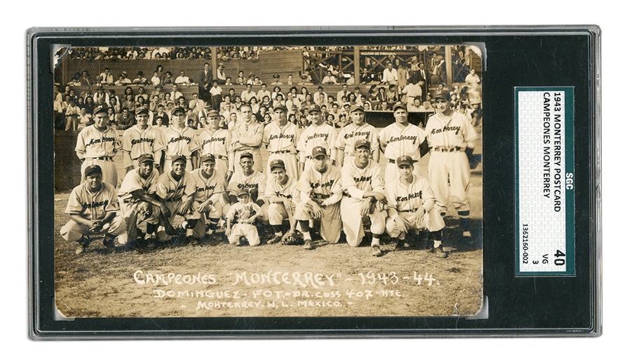 Negro League, Latin, Japanese & International Base - Roy Campanella 1943 Monterrey Campeones Postcard