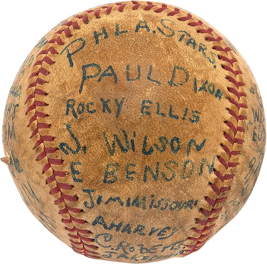 Negro League, Latin, Japanese & International Base - 1937 Philadelphia Stars vs. Washington Elite Giants Signed Game Used Baseball