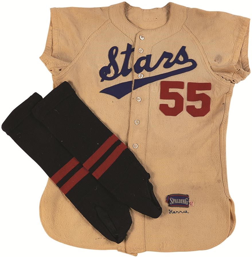 Negro League, Latin, Japanese & International Base - 1956 Brooklyn Dodgers & Negro League All-Star Barnstorming Jersey