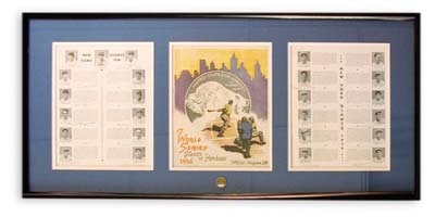 Giants - 1936 New York Giants Team Signed World Series Program & Press Pin