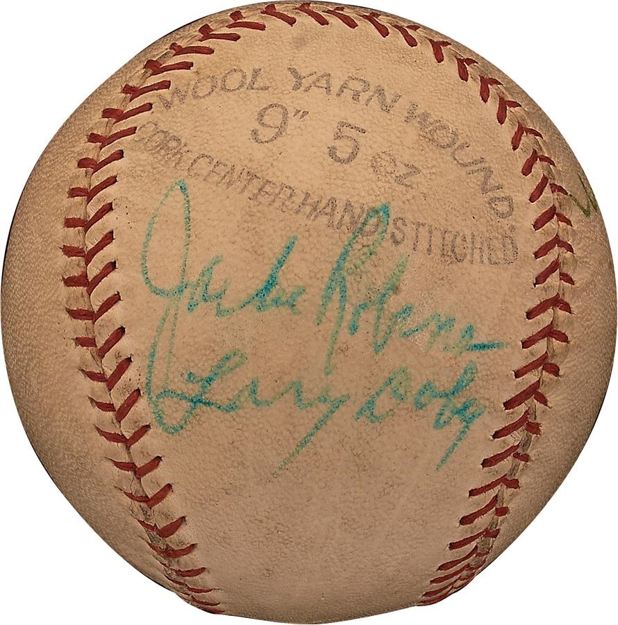 Negro League, Latin, Japanese & International Base - Jackie Robinson All Stars Signed Baseball