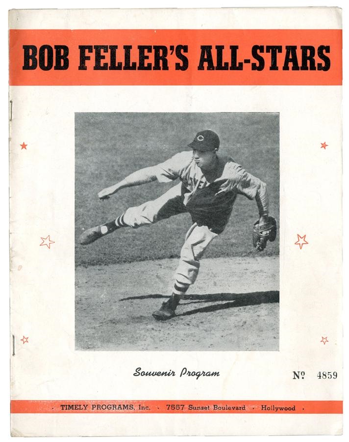 Negro League, Latin, Japanese & International Base - 1946 Bob Feller vs. Satchel Paige All-Stars Program