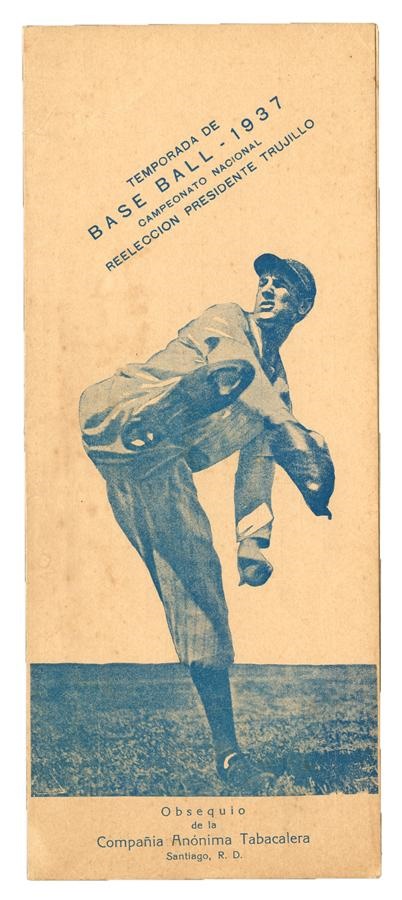 Negro League, Latin, Japanese & International Base - 1937 Ciudad Trujillo Scorecard with Josh Gibson - The Greatest Team Ever?