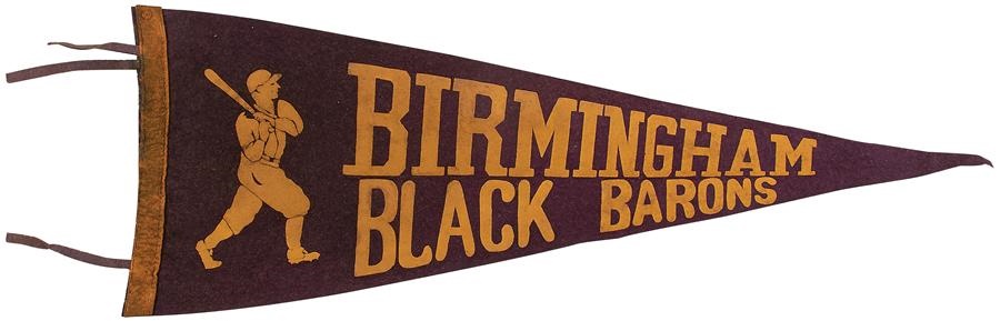 Negro League, Latin, Japanese & International Base - Circa 1948 Birmingham Black Barons Negro League Pennant