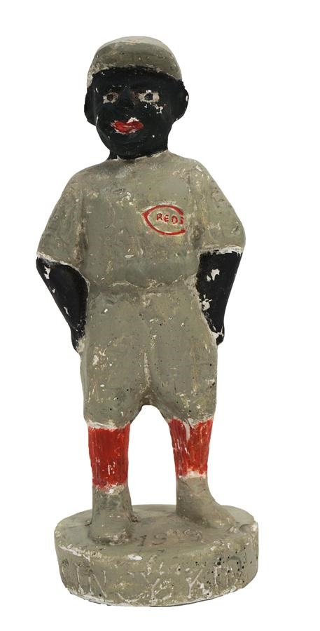 Negro League, Latin, Japanese & International Base - 1919 World Series Cincy Kid "Negro" Baseball Mascot