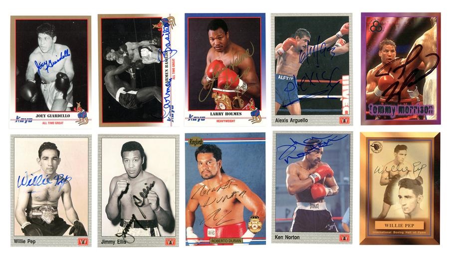 David Allen Boxing Collection - 1985-96 Signed Boxing Cards (130+)