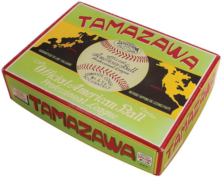 Negro League, Latin, Japanese & International Base - 1970s Tamazawa Box of 11/12 Baseballs "1934 Tour of Japan"