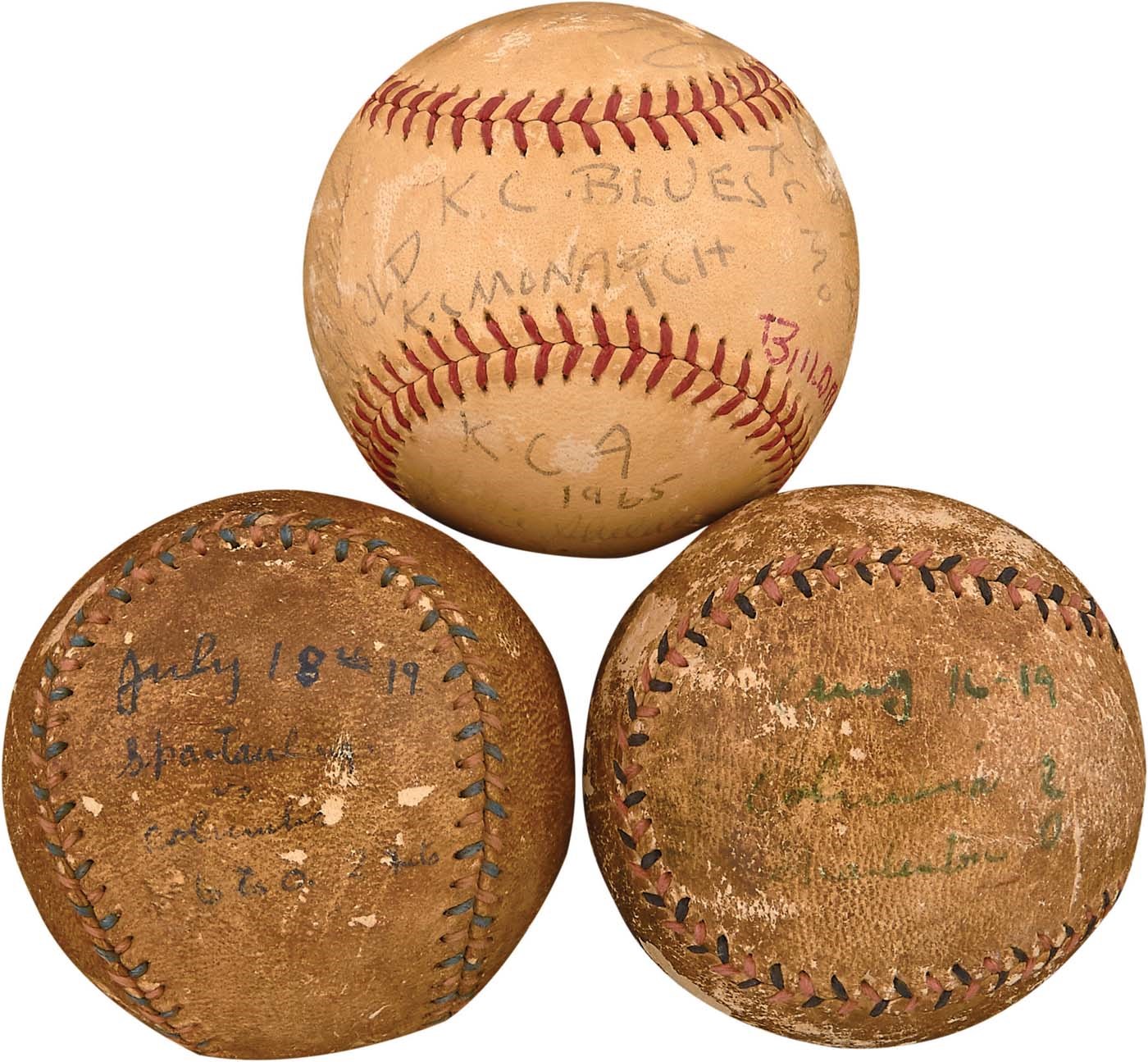 Negro League, Latin, Japanese & International Base - Historic 1965 Game Used Baseball from Satchel Paige's Last Game