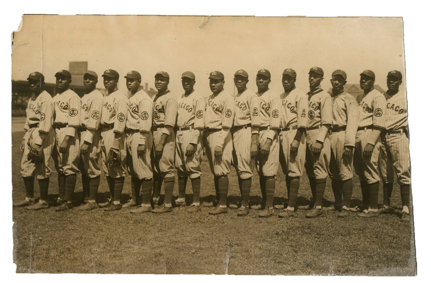 Negro League, Latin, Japanese & International Base - 1921 National League Champion Chicago American Giants Type I Photograph with Cristobal Torriente (from Rube Foster Family)