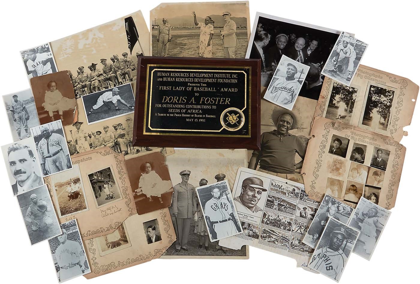 Negro League, Latin, Japanese & International Base - Family Photographs + More from Rube Foster Family