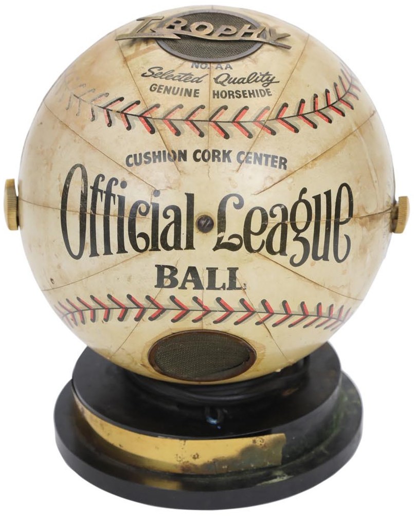 Negro League, Latin, Japanese & International Base - Cool Papa Ball Signed Baseball Trophy Radio from Lester Lockett
