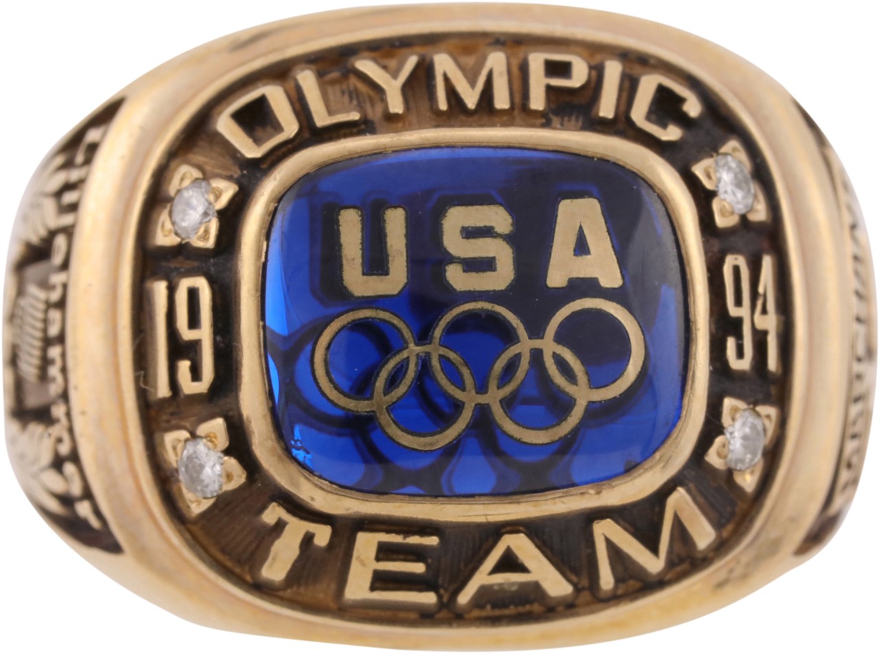 Hockey - 1994 Winter Olympics United States Hockey Ring Presented to Player Todd Marchant