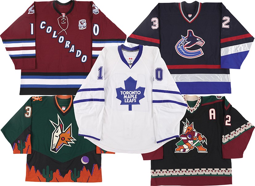 Hockey - 2001-09 Brad May Game Worn Jersey Collection from Four Different Teams (5 Jerseys - Three MeiGray)