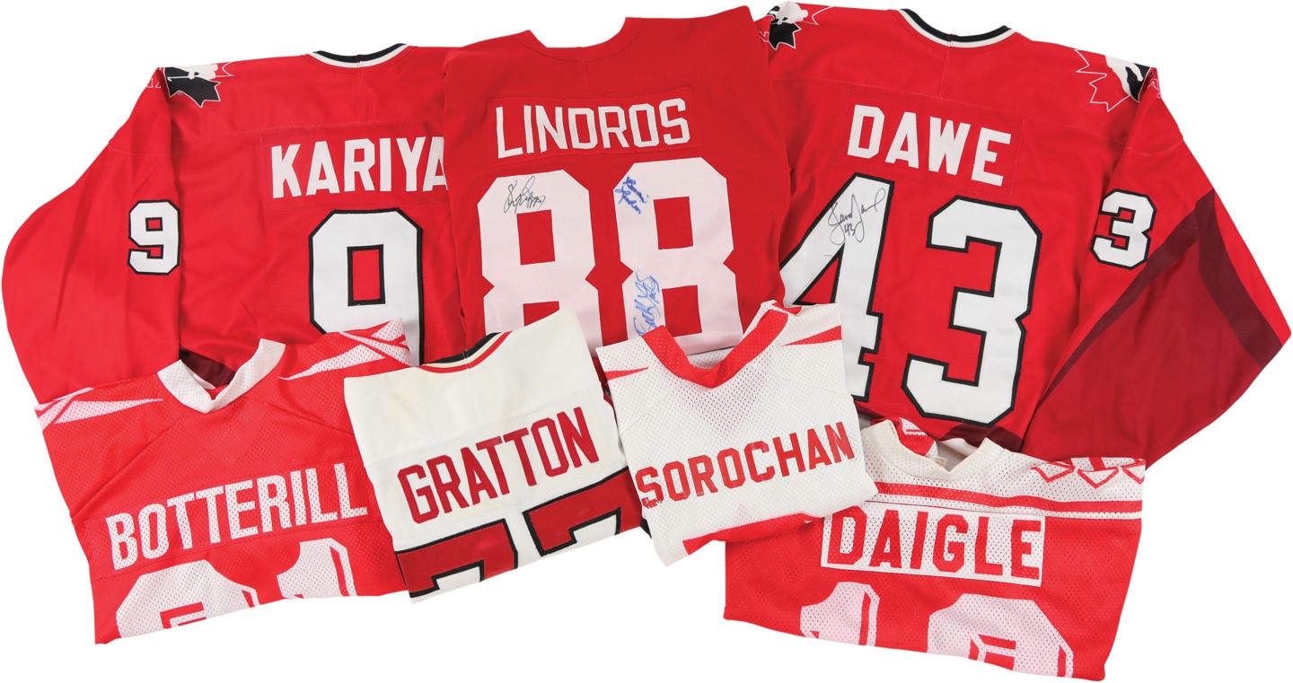 Hockey - 1990s Team Canada Game Worn & Issued Jersey Collection (7)