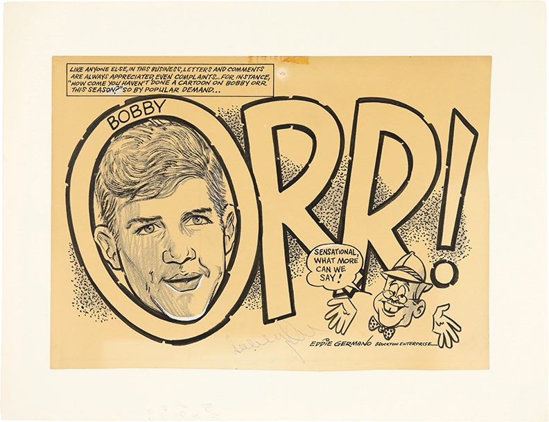 Hockey - 1960s Bobby Orr Vintage Signed Original Art