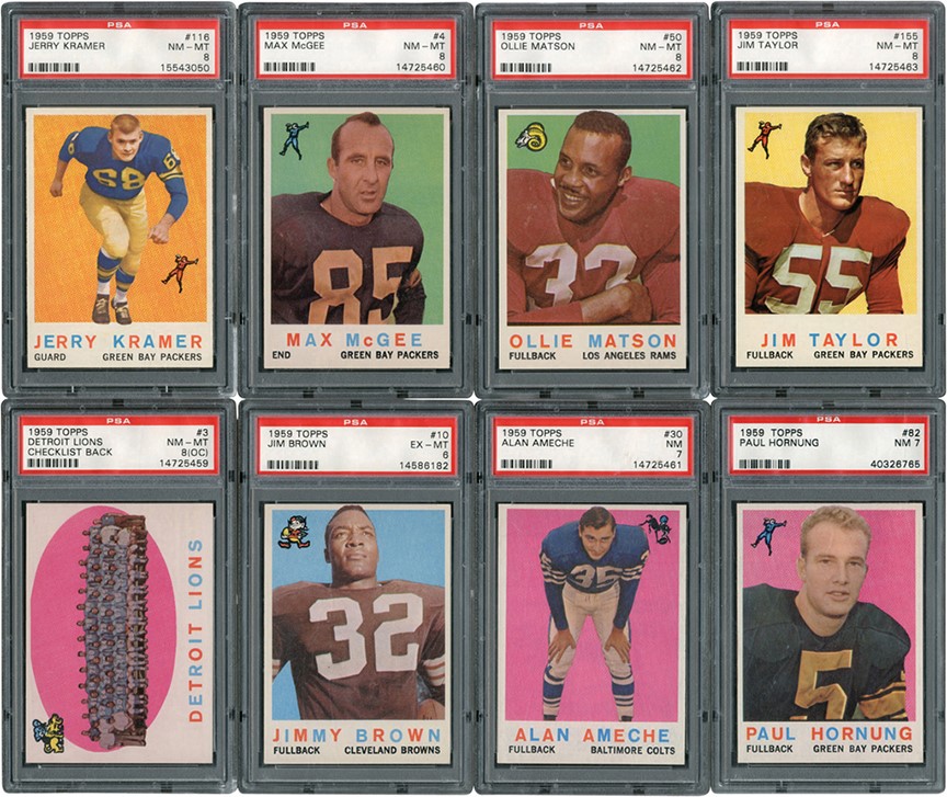 - 1959 Topps Football Near-Complete Set (173/176) with PSA
