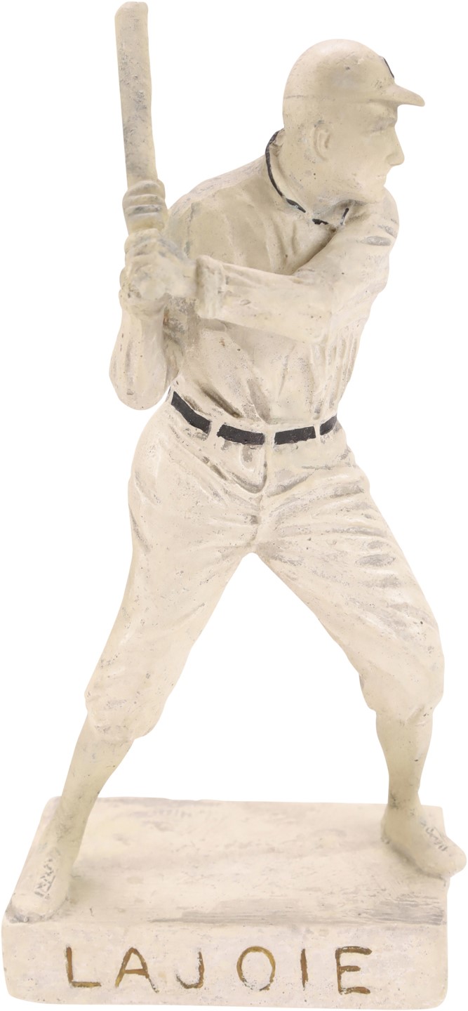 Early Baseball - Circa 1912 Larry Lajoie Plaster Statue