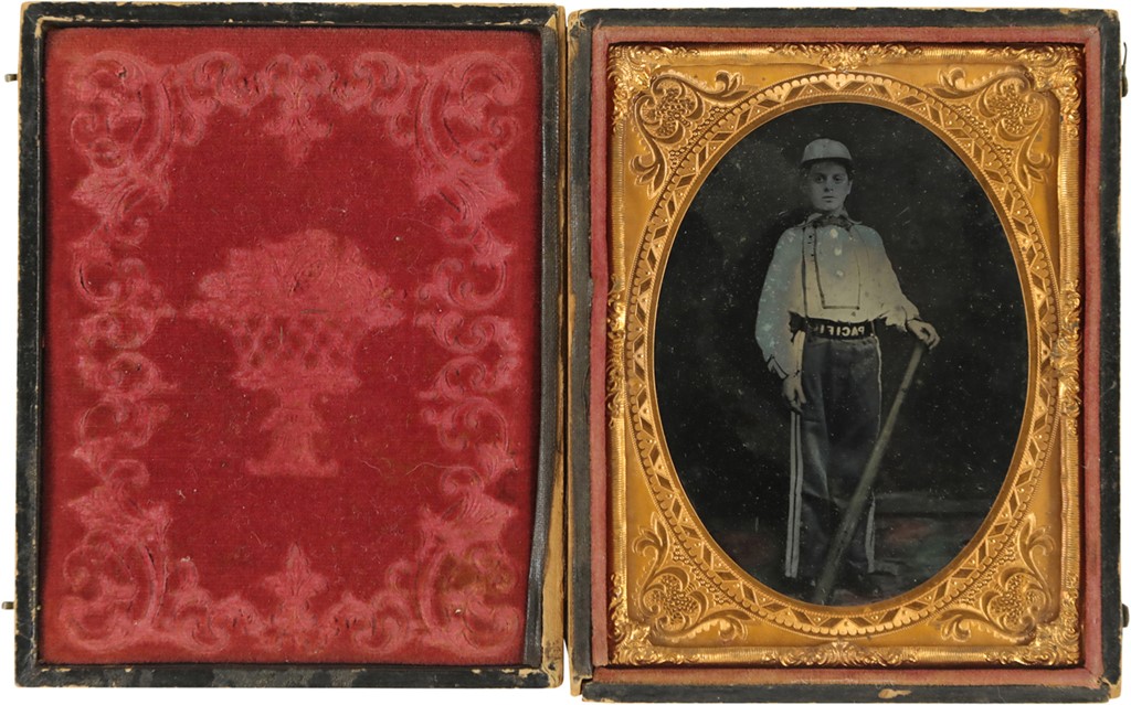 Early Baseball - Very Rare 1860 Baseball Ambrotype