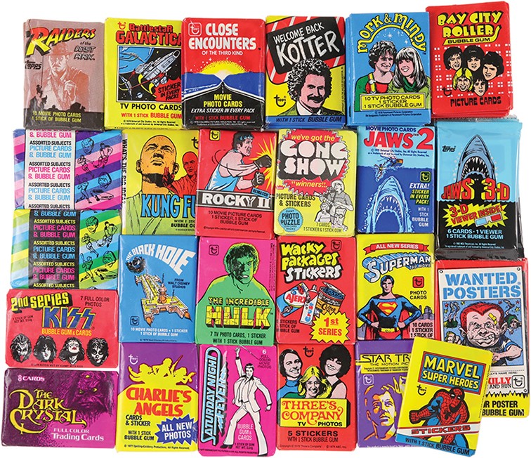 - Collection of 1970s-80s Non Sports Unopened Wax Packs (50)