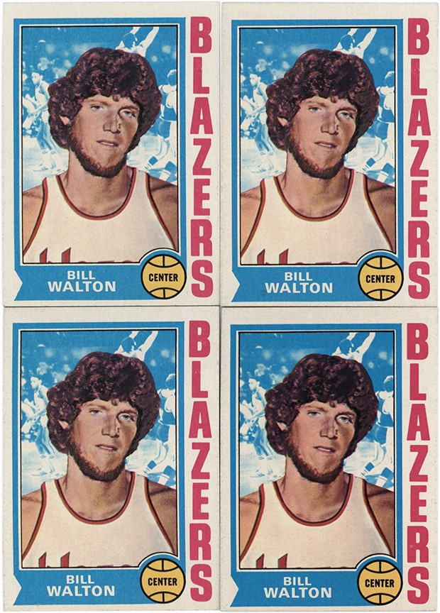 - 1974-1975 Topps Bill Walton Basketball Rookie Card Collection (27)